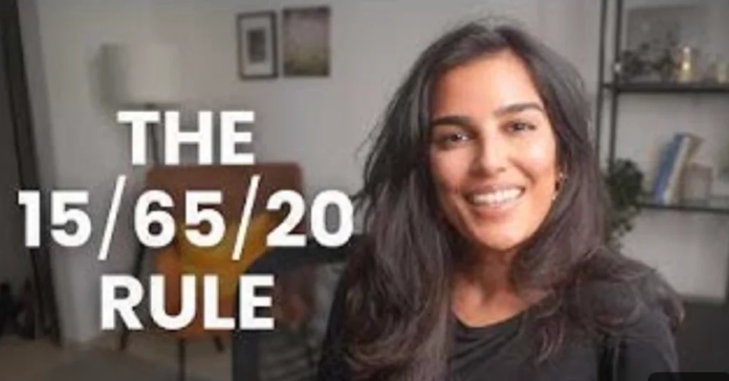 Nischa, an Investment Banker, presenting the 15/65/20 rule to explain how to manage money like the 1%.